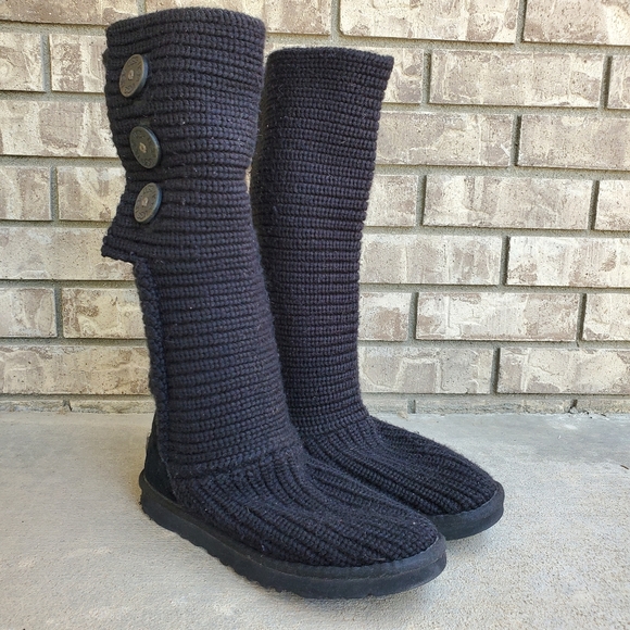 UGG Cardy Classic button knit tall boots women's - Picture 8 of 16